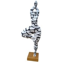 Große Mehrfarbige Runde Frauenstatue „Nana-Tänzerin", Modell „Zebra", Dekoration Laure Terrier, Höhe 52 Zentimeter von LaureTerrier