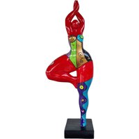 Große, Mehrfarbige, Rote, Tanzende Frauenstatue. Modell „Sofia", 52 cm. Handbemalte Harzskulptur, Signiert Laure Terrier Große, Mehrfarbige, Rote, Tanzende Frauenstatue. Modell „Sofia", 52 cm. Handbemalte Harzskulptur, Signiert Laure Terrier von LaureTerrier