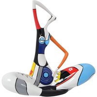 Große, Runde, Sitzende Frauenfigur, „Tänzerin", Aus Mehrfarbigem Kunstharz. Höhe 53 Zentimeter von LaureTerrier