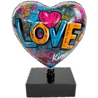 "Love" Herzskulptur Oder -statue Aus Mehrfarbigem Harz. Höhe 25 Und Breite 18 Zentimeter von LaureTerrier