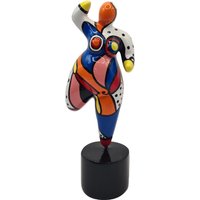 Runde Frauenstatue "Nana-Tänzerin" Aus Mehrfarbigem Harz, Höhe 15 Zentimeter von LaureTerrier