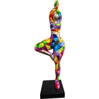 Sehr Große Statue Einer Runden Frau „Dancing Nana" Aus Mehrfarbigem Harz. Modell „Mosaic" Von Laure Terrier. Höhe 120 Zentimeter von LaureTerrier