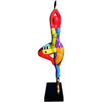 Sehr Große Statue Einer Runden Frau „Dancing Nana" Aus Mehrfarbigem Harz. Modell „Nina" Von Laure Terrier. Höhe 120 Zentimeter von LaureTerrier