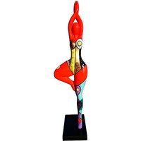 Sehr Große Statue Einer Runden Frau „Dancing Nana" Aus Mehrfarbigem Harz. Modell „Sofia" Von Laure Terrier. Höhe 120 Zentimeter von LaureTerrier