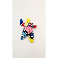 Wanddekoration, Kleiner Magnet "statue Einer Nana-Frau" Aus Buntem Harz, Höhe 7 Zentimeter von LaureTerrier