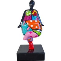 Runde, Farbenfrohe Schwarze Tänzerfigur. Dekorative Skulptur, 30 cm, Handbemaltes Kunstharz. Pop-Art, Dekoration Von Laure Terrier Runde, Farbenfrohe Schwarze Tänzerfigur. Dekorative Skulptur, 30 cm, Handbemaltes Kunstharz. Pop-Art, Dekoration Von Laure Terrier von LaureTerrier