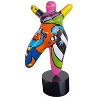 Tänzerfigur in Rosa, Orange, Grün Und Anderen Bunten Farben, 17 cm. Handbemalte, Kurvenreiche Frauenskulptur. Ein Farbenfrohes Fröhliches Tänzerfigur in Rosa, Orange, Grün Und Anderen Bunten Farben, 17 cm. Handbemalte, Kurvenreiche Frauenskulptur. Ein Farbenfrohes Fröhliches von LaureTerrier