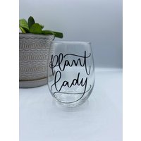 Plant Lady Stemless Weinglas Garten Geschenk von LaurelsCountryShop