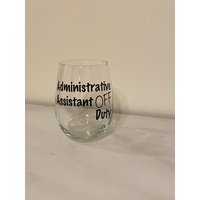 Verwaltungsassistentin Weinglas, Weinglas Für Assistentin, Geschenk, Büro Wertschätzung Geschenk von LaurelsCountryShop