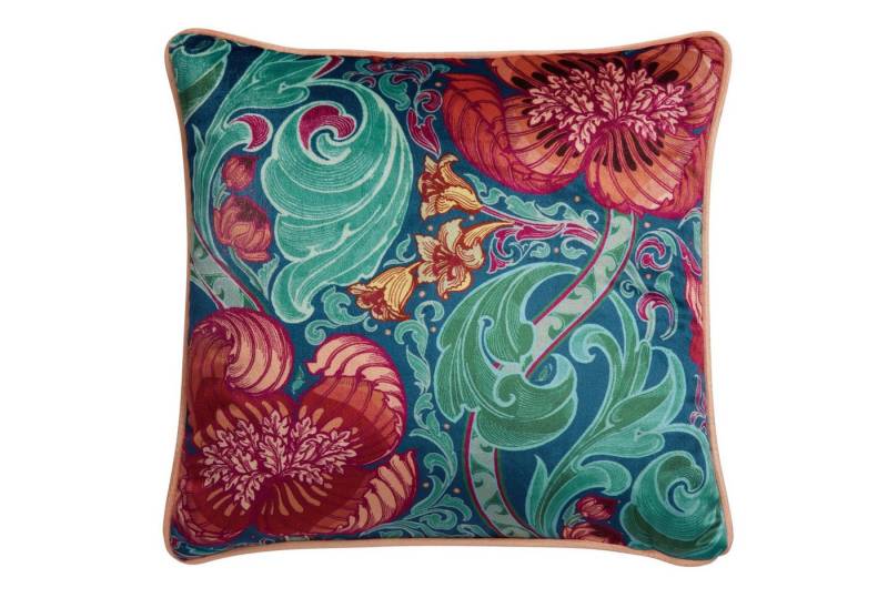 Laurence Llewelyn-Bowen Dekokissen Down the Dilly Blue, Dekokissen aus samtig weichem Stoff Kissenbezug ohne Füllung 43x43 cm von Laurence Llewelyn-Bowen