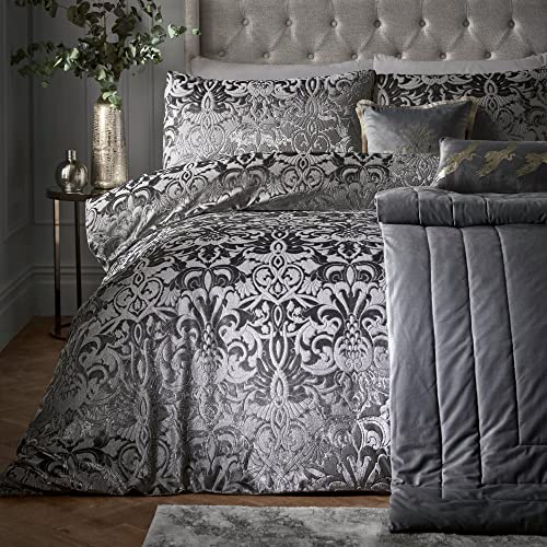 Laurence Llewelyn-Bowen - Firenza – Jacquard-Bettwäsche-Set – Doppelbett-Größe in Schiefer von Laurence Llewelyn-Bowen