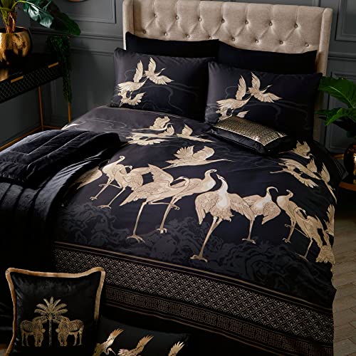 Laurence Llewelyn-Bowen - Kireina – Bettwäsche-Set aus 100% Baumwolle – Doppelbett-Größe in Schwarz/Gold Laurence Llewelyn-Bowen - Kireina – Bettwäsche-Set aus 100% Baumwolle – Doppelbett-Größe in Schwarz/Gold von Laurence Llewelyn-Bowen
