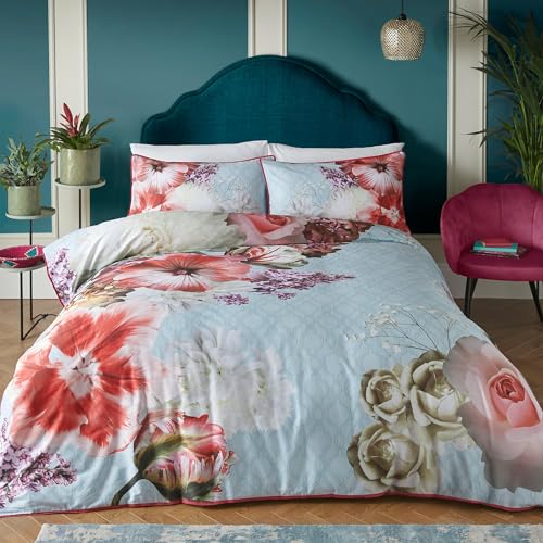 Laurence Llewelyn-Bowen Mayfair Lady Bettbezug-Set, 100% Baumwolle, Super-Kingsize-Bett, Blau von Laurence Llewelyn-Bowen