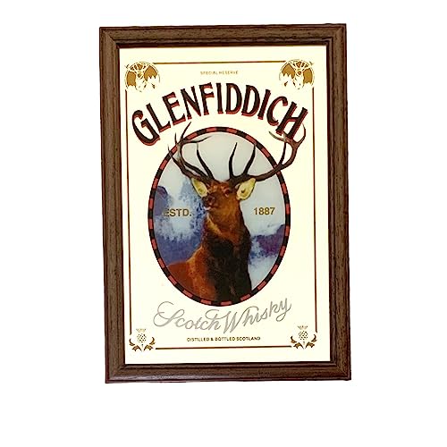 Glenfiddich Whisky Style Kleiner Spiegel von Pub and Bar Accessories von Laurie's Pub and Bar Accessories