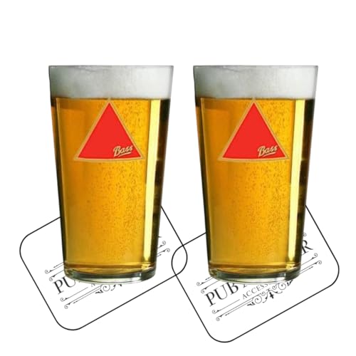Laurie's Pub and Bar Accessories Bass Ale Pint-Glas, 2 Stück von Laurie's Pub and Bar Accessories