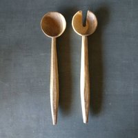 Salatbesteck Aus Nussbaum, Handgeschnitzt Salatbesteck Aus Nussbaum, Handgeschnitzt von LaurinusWerkstatt