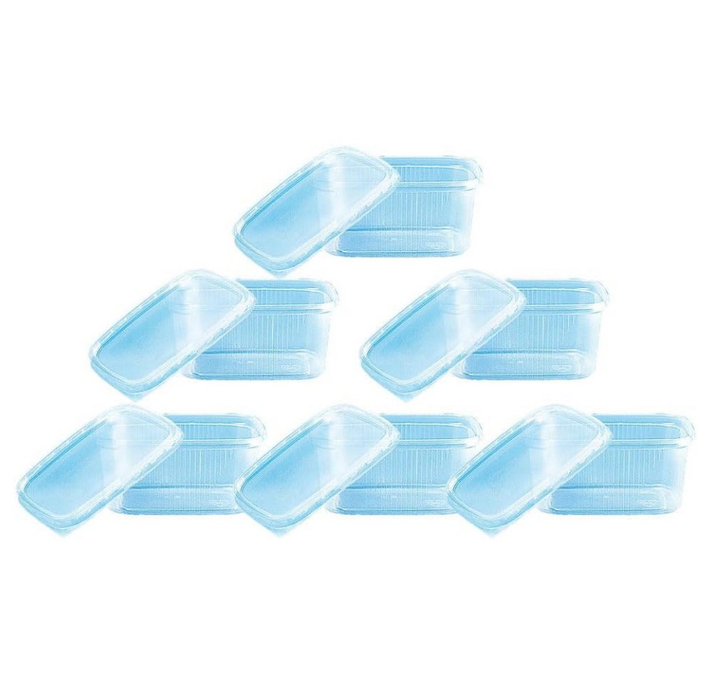 Lauroo Obstschale Feinkostbecher mit Deckel 250ml, Rechteckig - 250 Stück, (250-tlg) von Lauroo