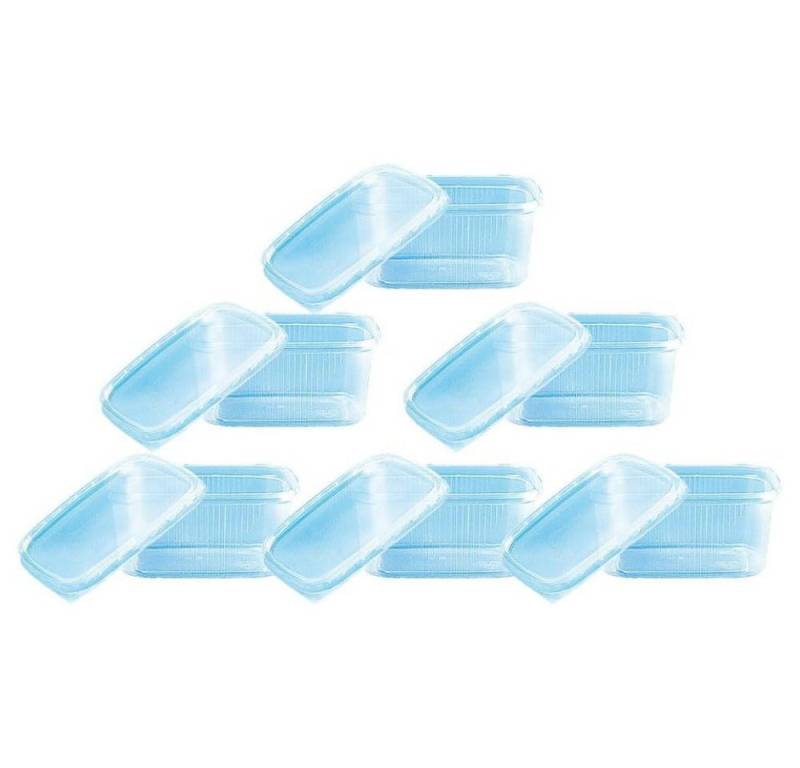 Lauroo Obstschale Feinkostbecher mit Deckel 250ml, Rechteckig - 250 Stück, (250-tlg) von Lauroo