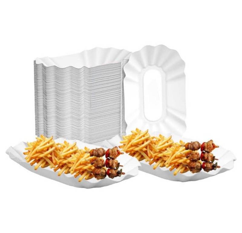 Lauroo Schale Pappschale - 10x17x3 cm 250 Stück, (250-tlg) von Lauroo