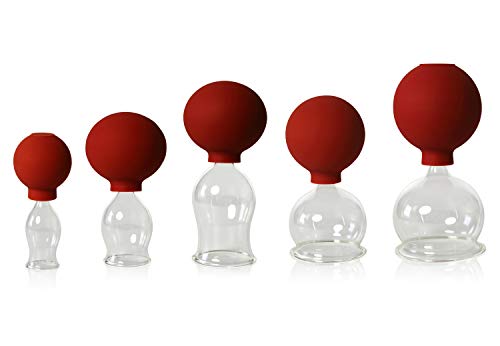 Lauschaer Glas 5er Schröpfglas-Set mit Ball 20-30-40-50-60mm zum professionellen, medizinischen,feuerlosen Schröpfen mundgeblasen, handgeformt, Schröpfglas, Schröpfgläser, Lauschaer Glas von Lauschaer Glas