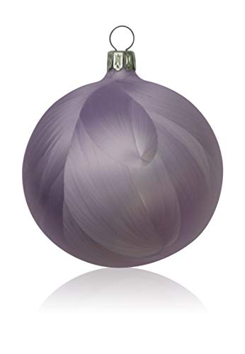 Lauschaer Glas Christbaumkugeln Eislack Flieder 5 Stück d 6cm Christbaumschmuck Weihnachtsbaumschmuck mundgeblasen von Lauschaer Glas