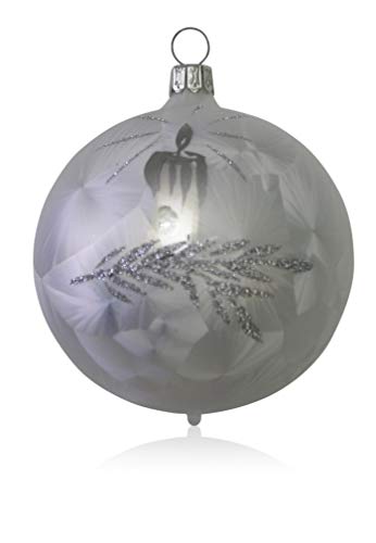 Lauschaer Glas Christbaumkugeln Eislack weiß mit Kerze 4 Stück d 7cm Christbaumschmuck Weihnachtsbaumschmuck mundgeblasen, handdekoriert Lauschaer Glas Christbaumkugeln Eislack weiß mit Kerze 4 Stück d 7cm Christbaumschmuck Weihnachtsbaumschmuck mundgeblasen, handdekoriert von Lauschaer Glas
