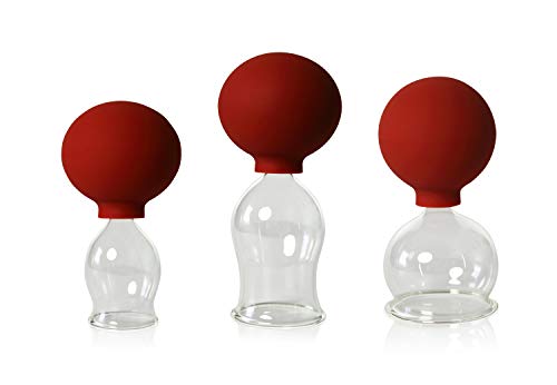 Lauschaer Glas 3er Schröpfglas-Set mit Ball 30-40-50mm zum professionellen, medizinischen, feuerlosen Schröpfen mundgeblasen, handgeformt, Schröpfglas, Schröpfgläser von Lauschaer Glas