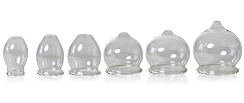 Lauschaer Glas 6er Feuer- Schröpfglasset d Kugel ca.35-45-52-60-70-80mm mundgeblasen handgeformt Original von Lauschaer Glas