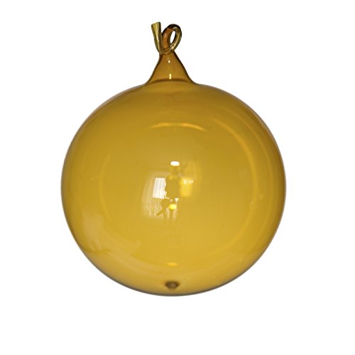 Lauschaer Glas Christbaumkugeln Gold klarglas mit Glasöse 4 Stück d 7cm Christbaumschmuck Weihnachtsbaumschmuck mundgeblasen von Lauschaer Glas