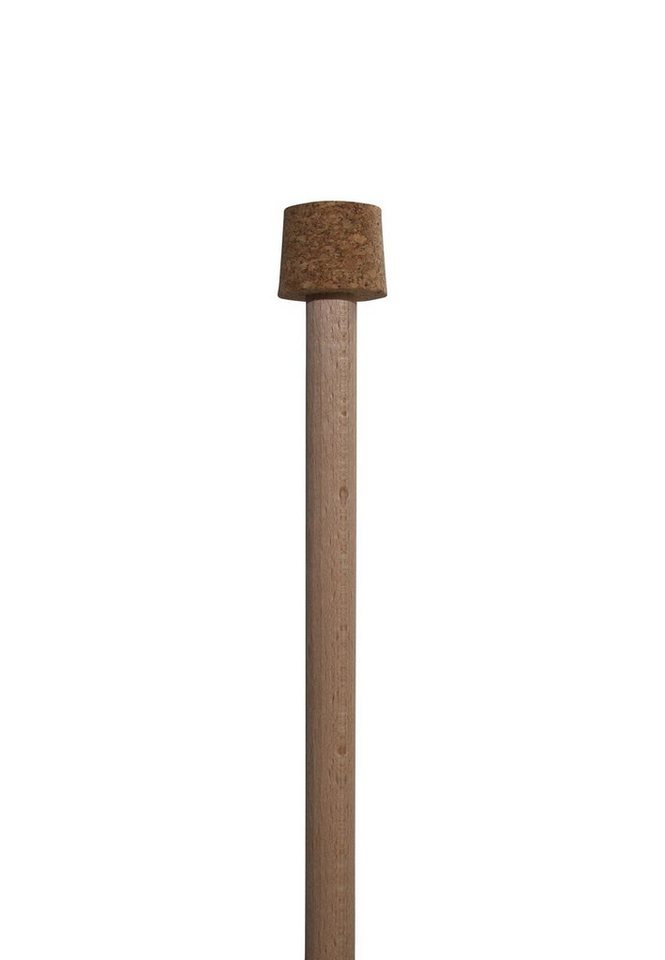 Lauschaer Glas Gartenstecker Rosenkugelstab Gartenkugelstab mit Korkaufsatz, für Rosenkugeln naturbelassenes Holz von Lauschaer Glas