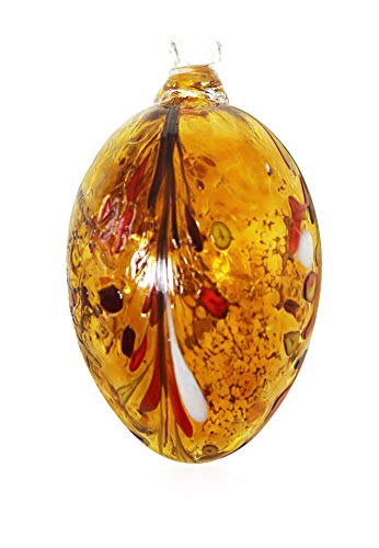 Lauschaer Glas Ostereier aus Glas mit Granulat verschiedene Größen und Sets mundgeblasen handgeformt Glasei (d 5cm L 8cm, Gold) von Lauschaer Glas