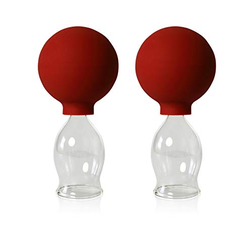 Lauschaer Glas Schröpfgläser mit Ball 2 Stück 30mm zum professionellen, medizinschen, feuerlosen Schröpfen, Schröpfglas, Schröpfgläser von Lauschaer Glas