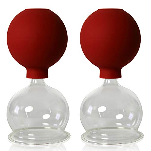 Lauschaer Glas Schröpfgläser mit Ball 2 Stück 65mm zum professionellen, medizinschen, feuerlosen Schröpfen, Schröpfglas, Schröpfgläser, Lauschaer Glas das Original von Lauschaer Glas