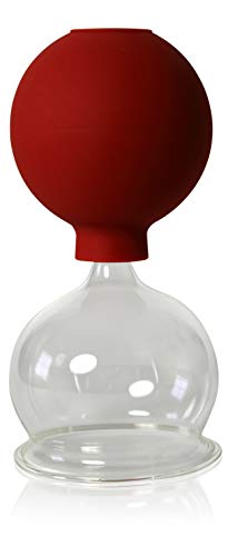 Schröpfglas mit Saugball 65mm zum professionellen, medizinischen, feuerlosen Schröpfen mundgeblasen handgeformt, Schröpfglas, Schröpfgläser, Lauschaer Glas das Original von Lauschaer Glas