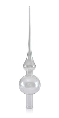 Lauschaer Glas Christbaumschmuck Spitze klarglas d 6cm Christbaumschmuck Weihnachtsbaumschmuck mundgeblasen von Lauschaer Glas