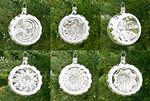 Lauschaer Glaskunst-Christbaumkugel Reflexkugelkugelset Silber 7cm von Lauschaer Glaskunst-Christbaumkugel