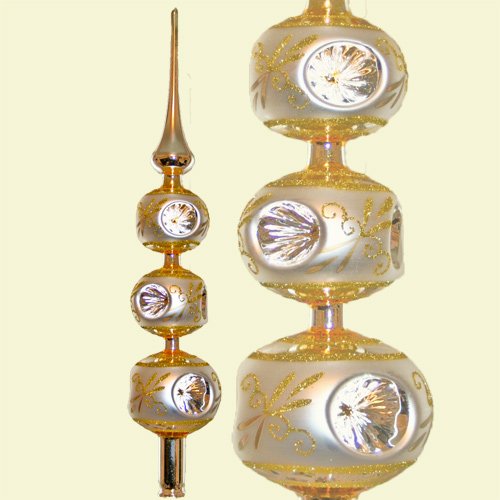 Lauschaer Glaskunst-Christbaumspitzen Christbaumspitze Esprit-Trio (Gold) von Lauschaer Glaskunst-Christbaumspitzen