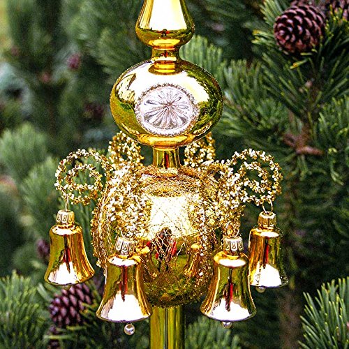 Lauschaer Glaskunst-Christbaumspitzen Christbaumspitze Old Lauscha Uni- Gold von Lauschaer Glaskunst-Christbaumspitzen