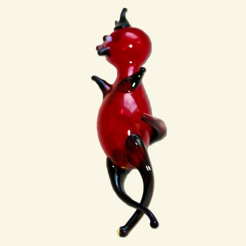 Lauschaer Glaskunst Flaschenteufel rot von Lauschaer Glaskunst