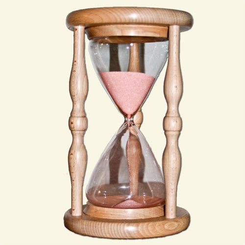 Lauschaer Glaskunst Sanduhr Modell Buche Rustic (Laufzeit 15 min) von Lauschaer Glaskunst