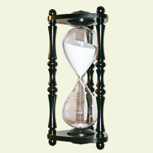 Lauschaer Glaskunst Sanduhr Modell Rustic Schwarz (Laufzeit 50 min) von Lauschaer Glaskunst
