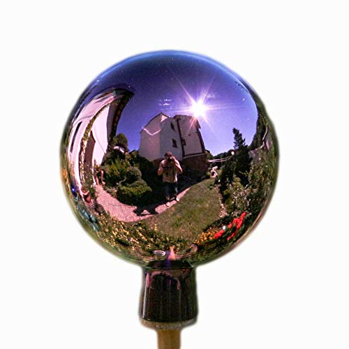 Lauschaer Glaskunst Thüringer Rosenkugel - 18 cm - Violett von Lauschaer Glaskunst