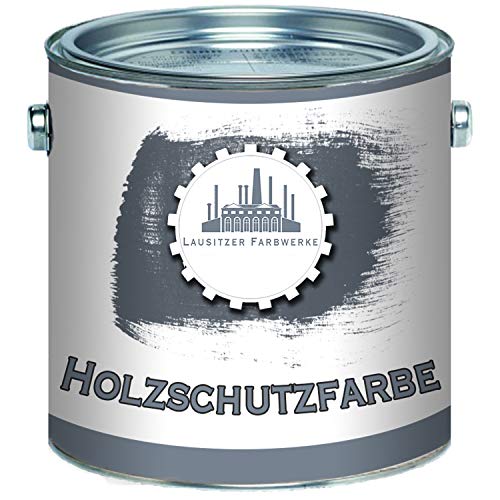 Lausitzer Farbwerke Holzschutzfarbe traditionelle Wetterschutzfarbe hochdeckender und effektiver Holzschutz in Weiß Beige Grün Schwedenrot Rotbraun Dunkelbraun Schwarz (1 L, Schwedenrot) von Lausitzer Farbwerke