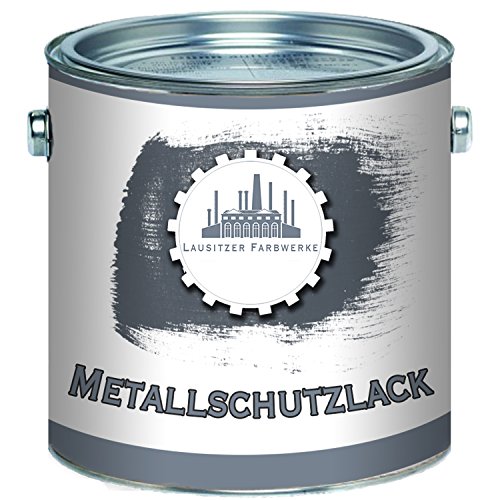 Lausitzer Farbwerke Metallschutzfarbe traditioneller Metallschutzlack Metallfarbe Metalllack perfekter Schutzlack für metallische Untergründe (1 L, Enzianblau (RAL 5010)) von Lausitzer Farbwerke