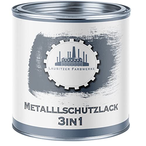 Lausitzer Farbwerke Metallschutzlack 3in1 SEIDENMATT Graphitgrau RAL 7024 Grau 3-in-1 du sparst dir Anti-Rost-Produkte Metallfarbe Metalllack Farbe für Metall Stahl Eisen Zink Aluminium (5 L) von Lausitzer Farbwerke