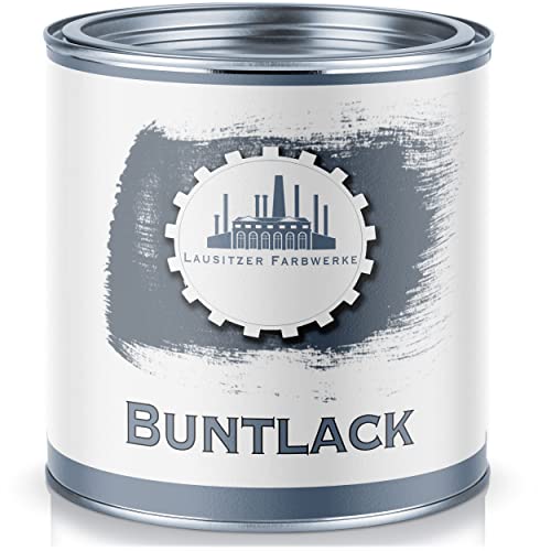 Lausitzer Farbwerke Metall und Holz lack Buntlack SEIDENMATT 2in1 Grünblau RAL 5001 Blau Grundierung+Lack für Innen & Außen Decklack - besonders robust & schnelltrocknend (1 L) von Lausitzer Farbwerke