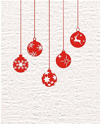 Weihnachtskugeln Wandtattoo/Aufkleber/Schaufenster/Dekoration / 35 x 35 cm (rot) von Lausitzwerbung