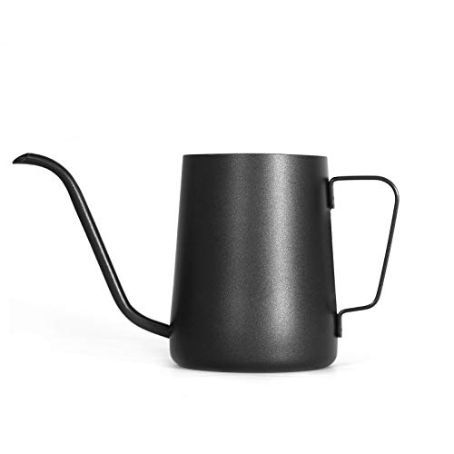 Lautechco Wasserkocher mit Schwanenhals, 350 ml, klein, für Kaffeekocher, langer schmaler Ausguss, Edelstahl-Kaffeekanne von Lautechco