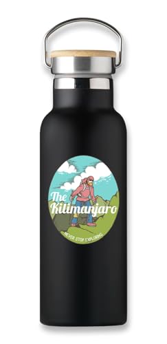 Kilimanjaro Mountain Climbing Isolierflasche, Eco-Flasche, Kaffee-Thermobecher von Lauthings
