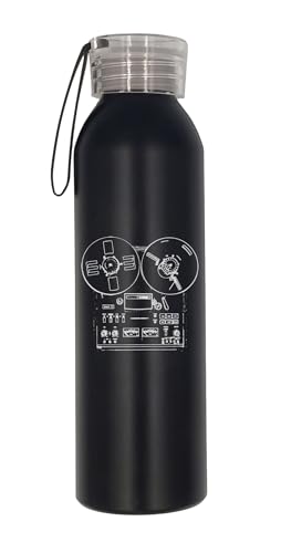 Retro Tape Music Recorder Wasserflasche, Retro Tape Music Recorder Isolierflasche, Edelstahl Wasserflasche Trinkflasche von Lauthings